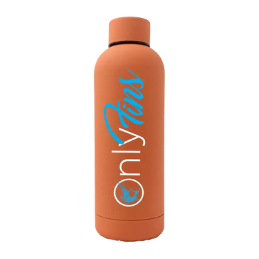 Only Fins 17oz Stainless Rubberized Water Bottle